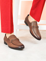 Pelle Albero Men Tan Colour Leather Formal Mocassin Shoes