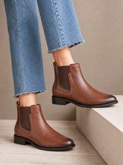 Pelle Albero Men Brown Formal Chelsea