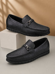 Pelle Albero Men Black Formal Mocassin