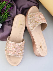 Pelle Albero Female's Sultan Faux Leather Flat Slipper