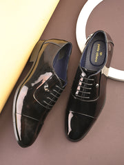 Pelle Albero Men Black Colour Leather Derby Shoes