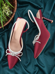 Pelle Albero Women Cherry Fancy Kitten Heels Sandals