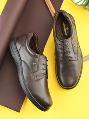 Pelle Albero Men Brown Colour Leather Derby Shoes