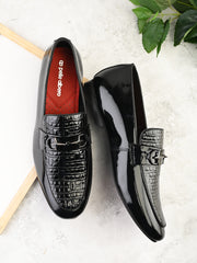 Pelle Albero Men Black Colour Leather Mocassin Shoes