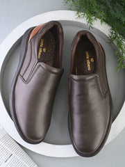 Pelle Albero Male's Brown Leather Formal Mocassion