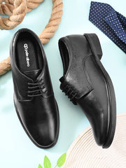 Pelle Albero Men's Formal Comfortable Leather Black Derby