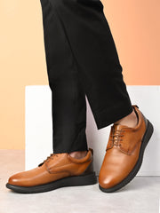 Pelle Albero Lightweight Comfort Formal Tan Derby Shoe