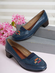 Pelle Albero Block Heel Blue Multi Ballerina