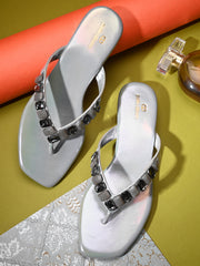 Pelle Albero Grey Slipons for Women