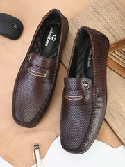 PELLE ALBERO Men's Brown Slip On Casual Loafer