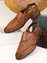 Pelle Albero Tan Leather Casual Shoes for Men