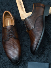 Pelle Albero Brown Derby for Men