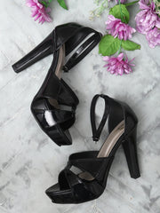 Pelle Albero Black Heel Sandal For Women