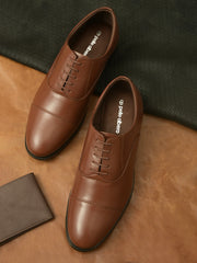 Pelle Albero Tan Formal Derby For Men