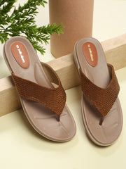 Pelle Albero Tan Flats for Women
