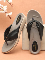 Pelle Albero Black Flats for Women