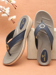 Pelle Albero Blue Flats for Women
