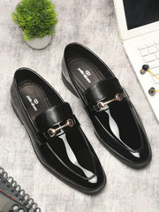 Pelle Albero Black Casual Slip-On Loafer For Men