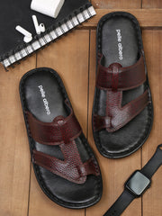 Pelle Albero Red Slipper For Men