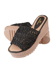 Pelle Albero Black womens Slippers