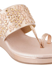 Pelle Albero Gold womens slippers