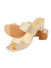 Pelle Albero Gold womens slippers