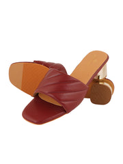 Pelle Albero Maroon Casual Slip-On Slipper For Girl's/Women