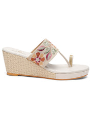 Pelle Albero Gold Wedge Heel Sandals