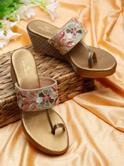 Pelle Albero Antic Wedge Heel Sandals