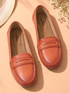 Pelle Albero Women Orthopedic Tan Flat Loafers