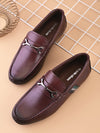 Pelle Albero Male's Bordo Leather Casual Loafers