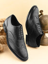 Pelle Albero Black Leather Comfortable/Lightweight Brogues