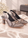 Pelle Albero Women Slingback Heel G METAL Sandals