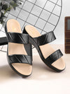 Pelle Albero Women Black Colour Flat MaxComfort Sandals