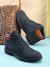 PELLE ALBERO Men Blue Lace-up Boots