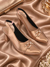 Pelle Albero Women Slingback Heel COPPER Sandals