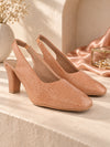 Pelle Albero Women Slingback Heel TAN Sandals