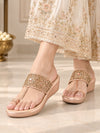 Pelle Albero Women Partywear Sultan Colour Flat Sandals