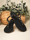 Pelle Albero Women Black Flat Sandals