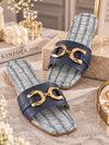 Pelle Albero Women SmartCasual Blue Flat Sandals