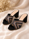 Pelle Albero Women Black Block Heel Sandals