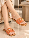 Pelle Albero Women SmartCasual Tan Flat Sandals