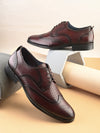 Pelle Albero Men Bordo Colour Leather Brogue Shoes