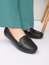 Pelle Albero Women Leather Black Colour Flat Loafers