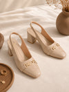 Pelle Albero Women Beige Block Heel Sandals