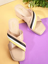 Pelle Ablero Beige Wedge Sandals for Women