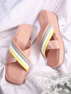 Pelle Ablero Peach Wedge Sandals for Women