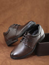 Pelle Albero Men's Brown Leather Lace-Up Formal Derby