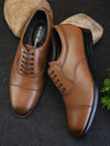 Pelle Albero Men's Tan Leather Lace-Up Formal Oxford
