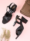 Pelle Albero Black Block Heels for Women